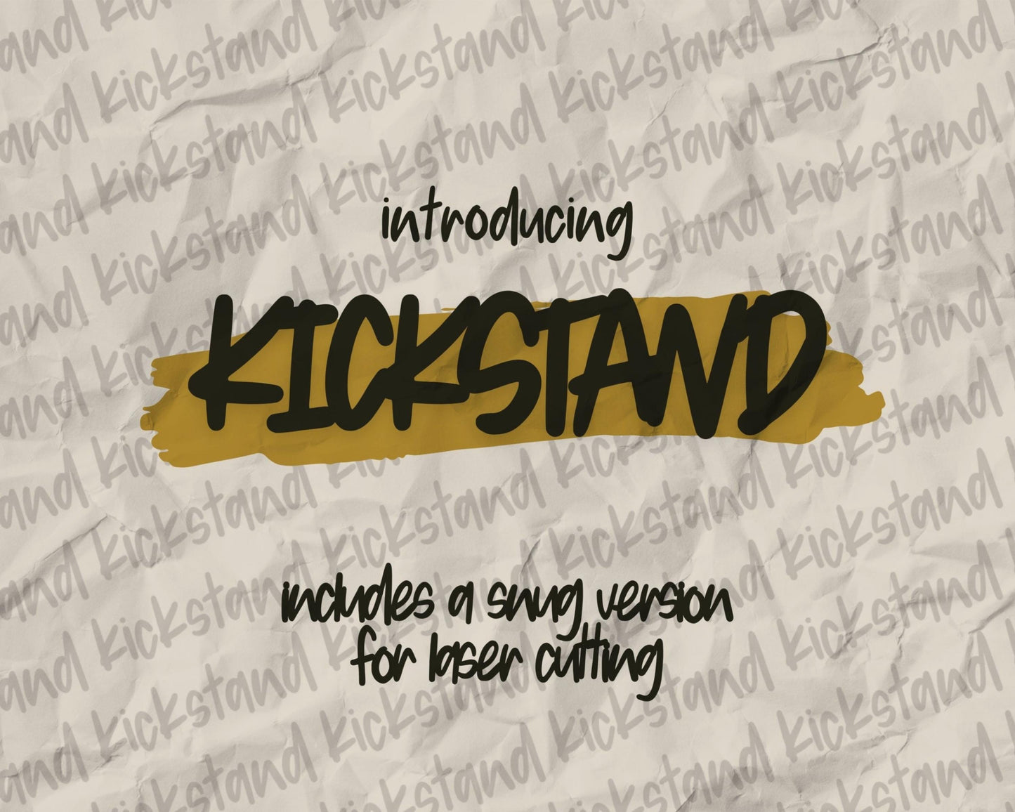 FONT handwritten block sans serif - laser ready hand lettered font, modern, hand lettering font, laser cut glowforge laser font KICKSTAND