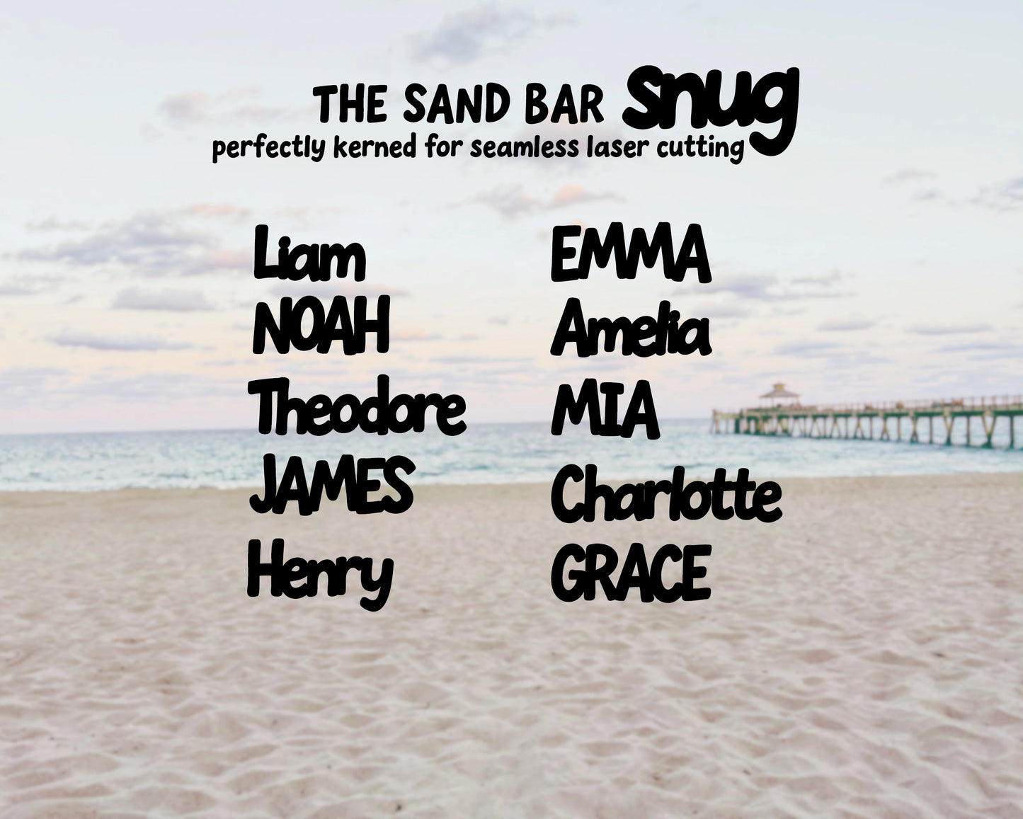 FONT - The Sandbar - hand lettered sans serif