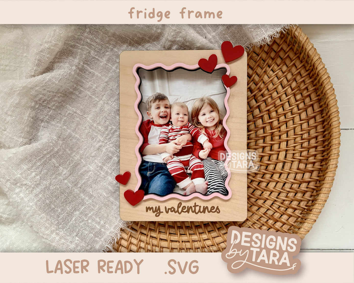 SVG Valentine's Day frame - valentines fridge frame file picture valentines day laser cut file - laser ready laser engrave glowforge (Copy)