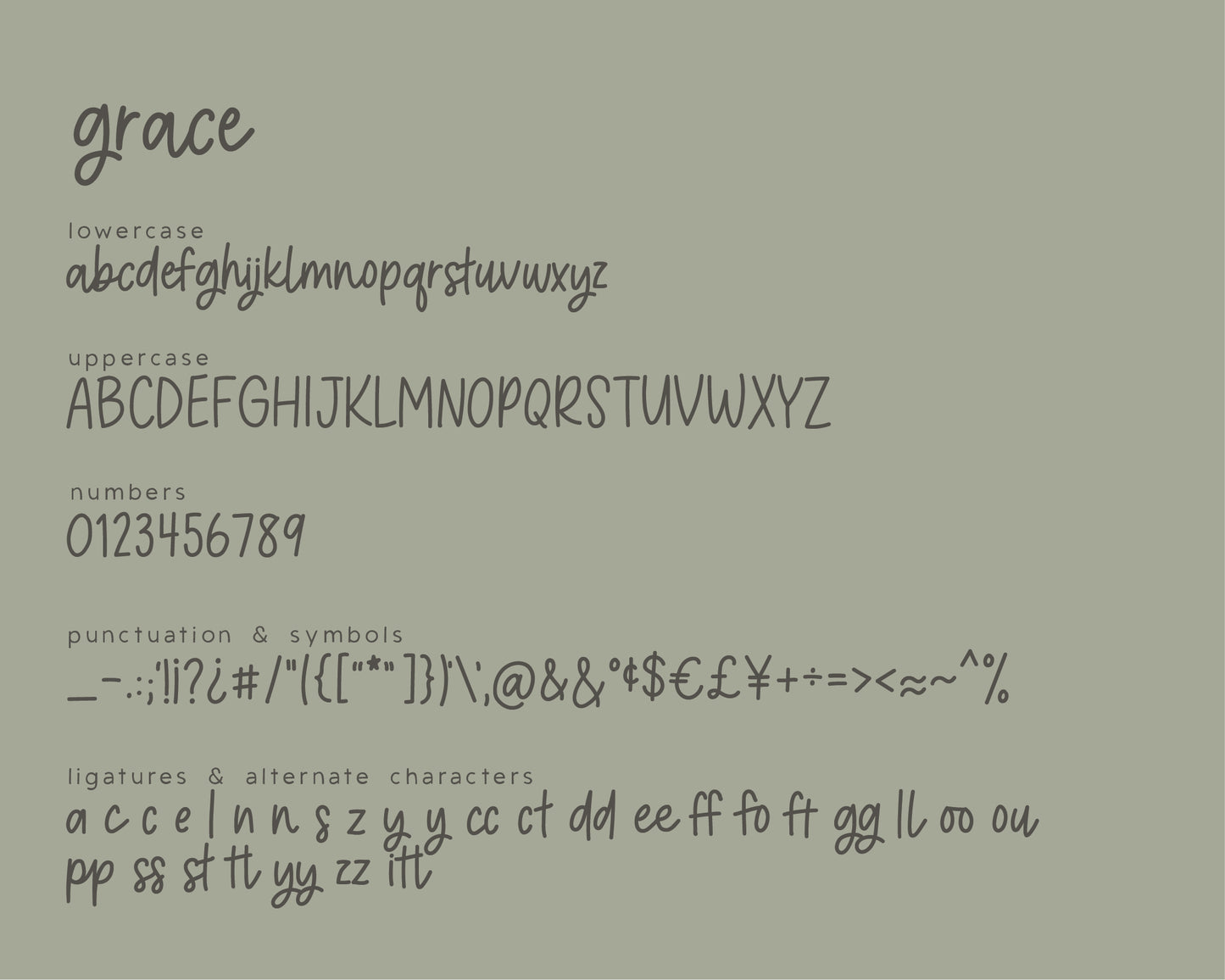 FONT - Grit & Grace - hand lettered script + serif