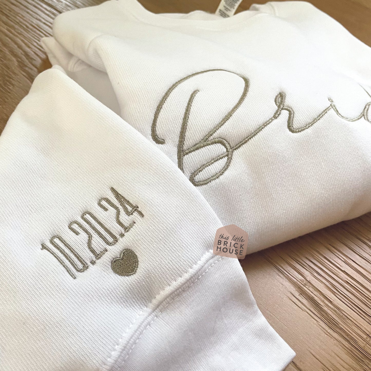 BRIDE custom date sleeve sweatshirt crewneck