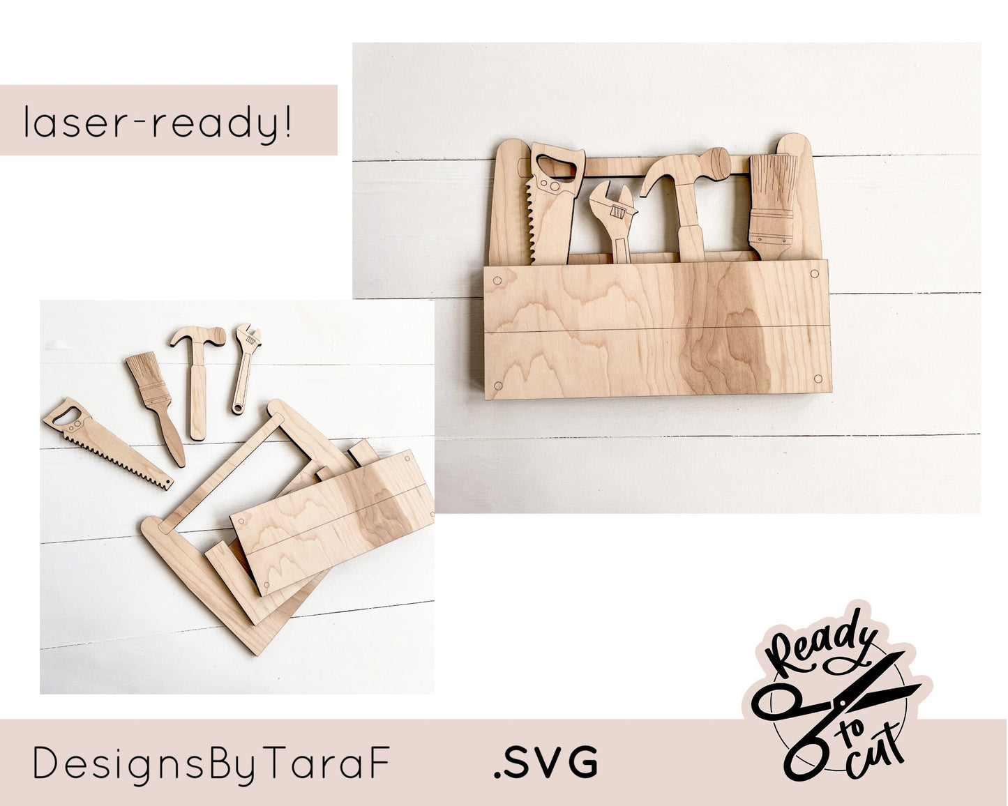 SVG DIY kit fathers day tools tool box - gift worlds best dad - glowforge, commercial cut file, hand lettered, instant download, laser ready