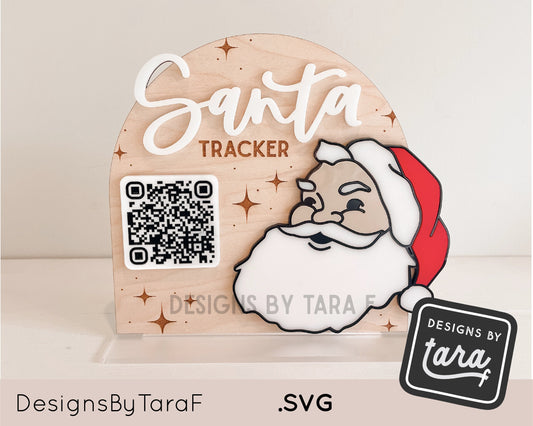santa tracker SVG laser file Santa Christmas laser stand shelf sitter Norad tracks Santa