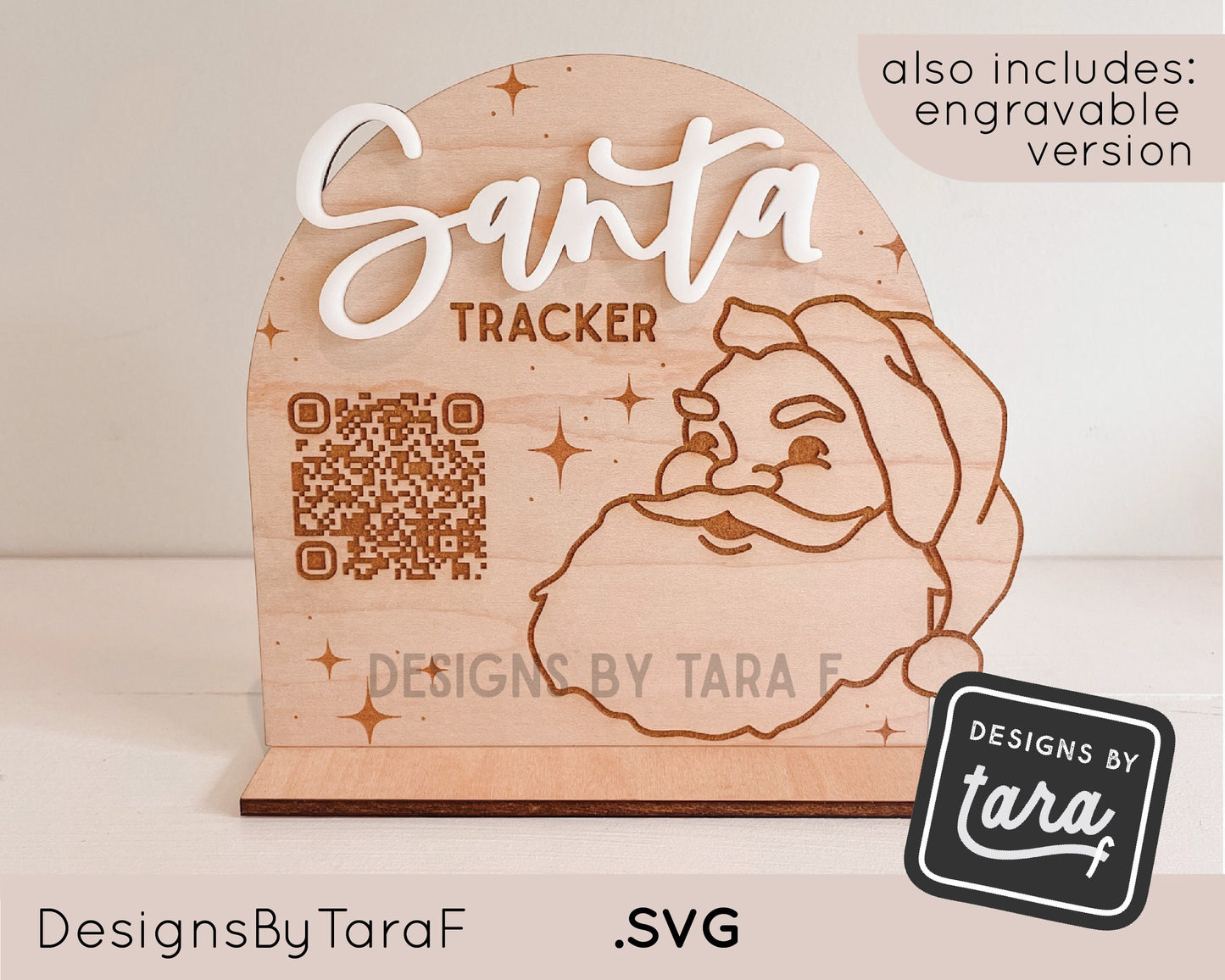 santa tracker SVG laser file Santa Christmas laser stand shelf sitter Norad tracks Santa