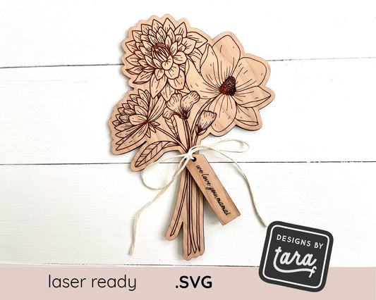 SVG Laser mom mothers day floral flowers sign mom file, glowforge file, laser cut files, glowforge svg, laser file, svg file