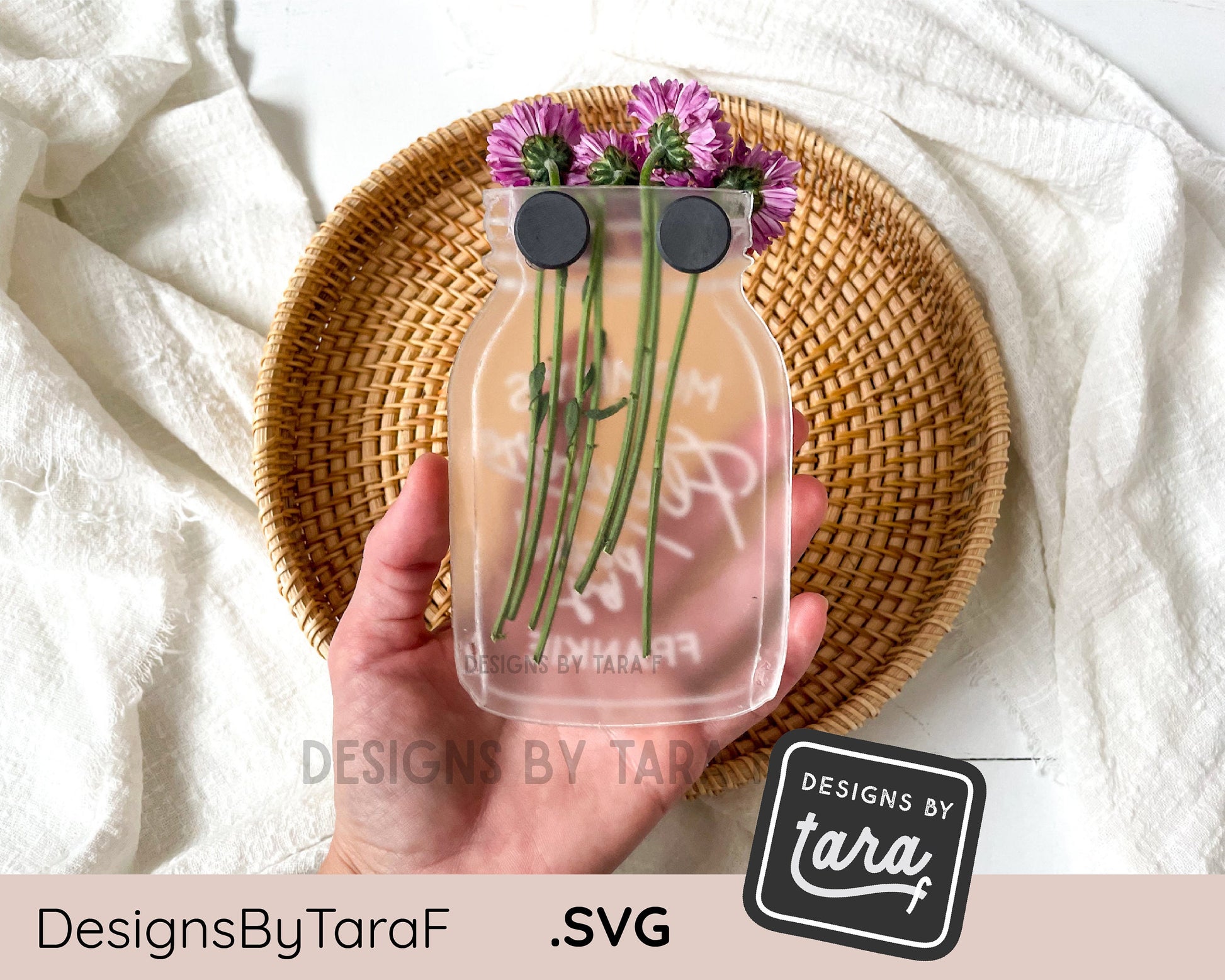 SVG Laser mothers day file flower holder picked flowers laser file glowforge svg laser file svg