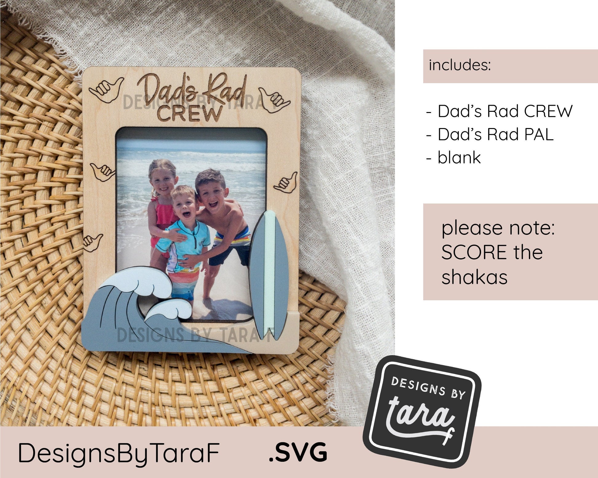 SVG Laser dad fathers day gift for dad magnet fridge picture frame file, desk decor, rad dad - glowforge, laser ready