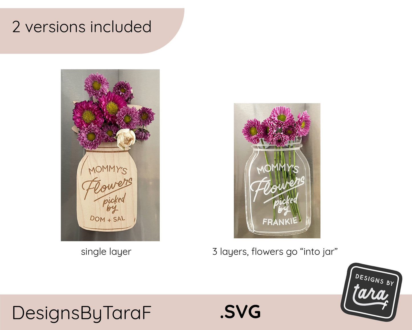 SVG Laser mothers day file flower holder picked flowers laser file glowforge svg laser file svg
