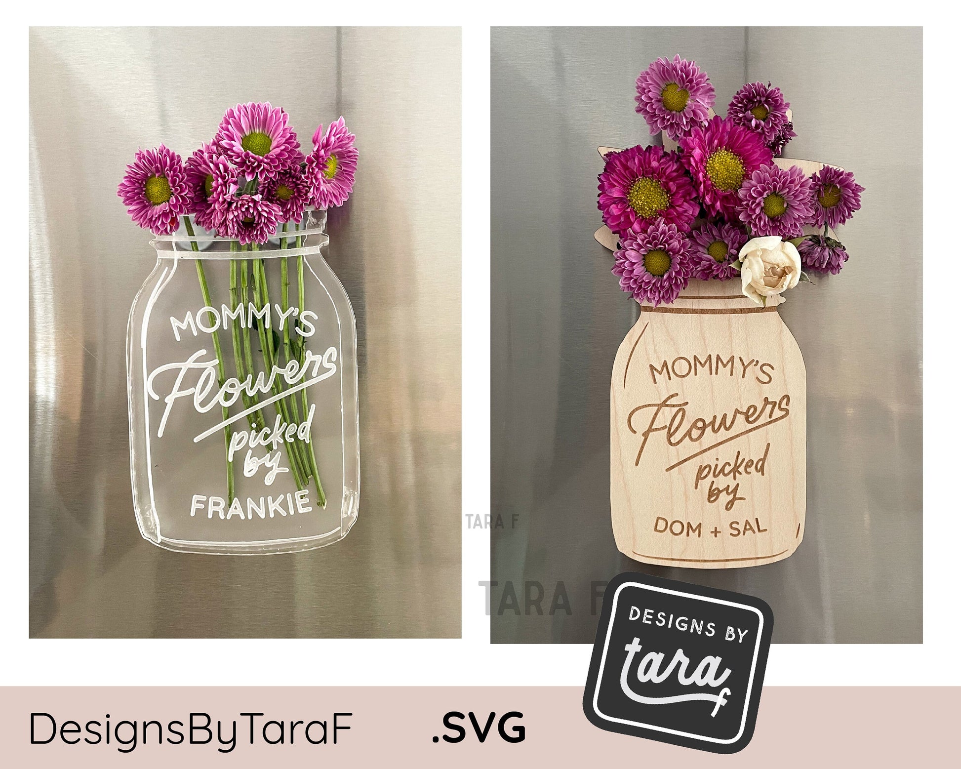 SVG Laser mothers day file flower holder picked flowers laser file glowforge svg laser file svg