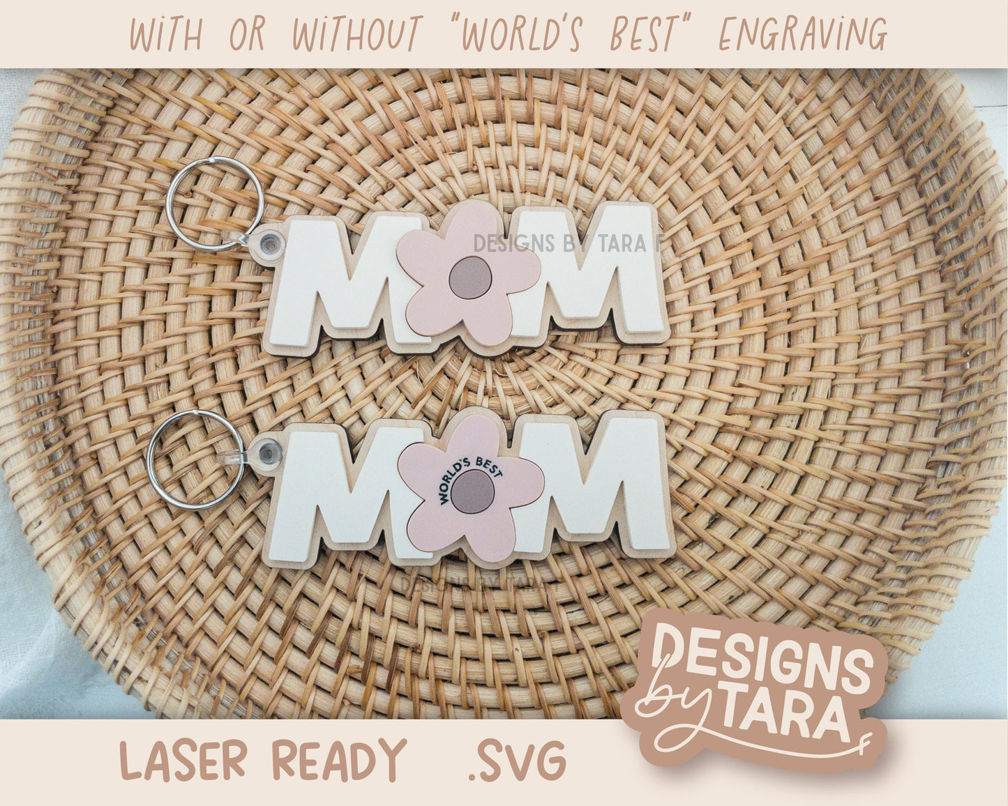 SVG Laser mothers day mom keychain laser file mom laser cut glowforge svg laser file svg file