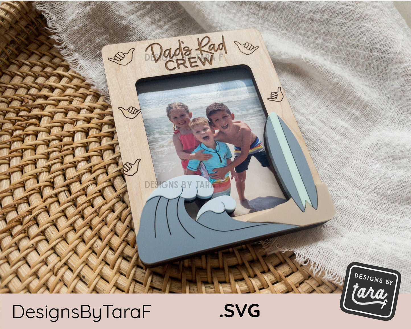 SVG Laser dad fathers day gift for dad magnet fridge picture frame file, desk decor, rad dad - glowforge, laser ready
