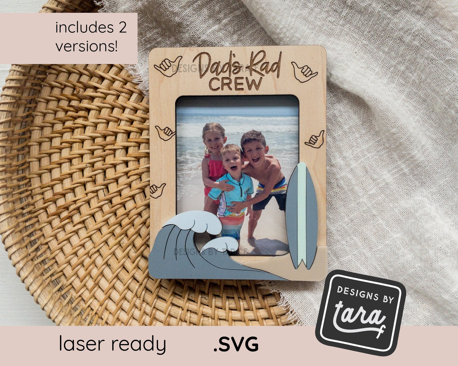 SVG Laser dad fathers day gift for dad magnet fridge picture frame file, desk decor, rad dad - glowforge, laser ready