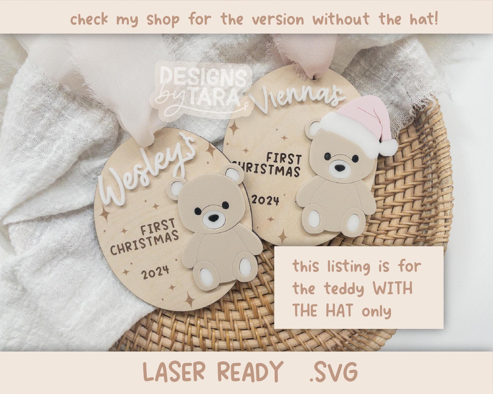 SVG ornament babys first Christmas laser file baby ornament Christmas laser, glowforge laser file Christmas svg baby first ornament