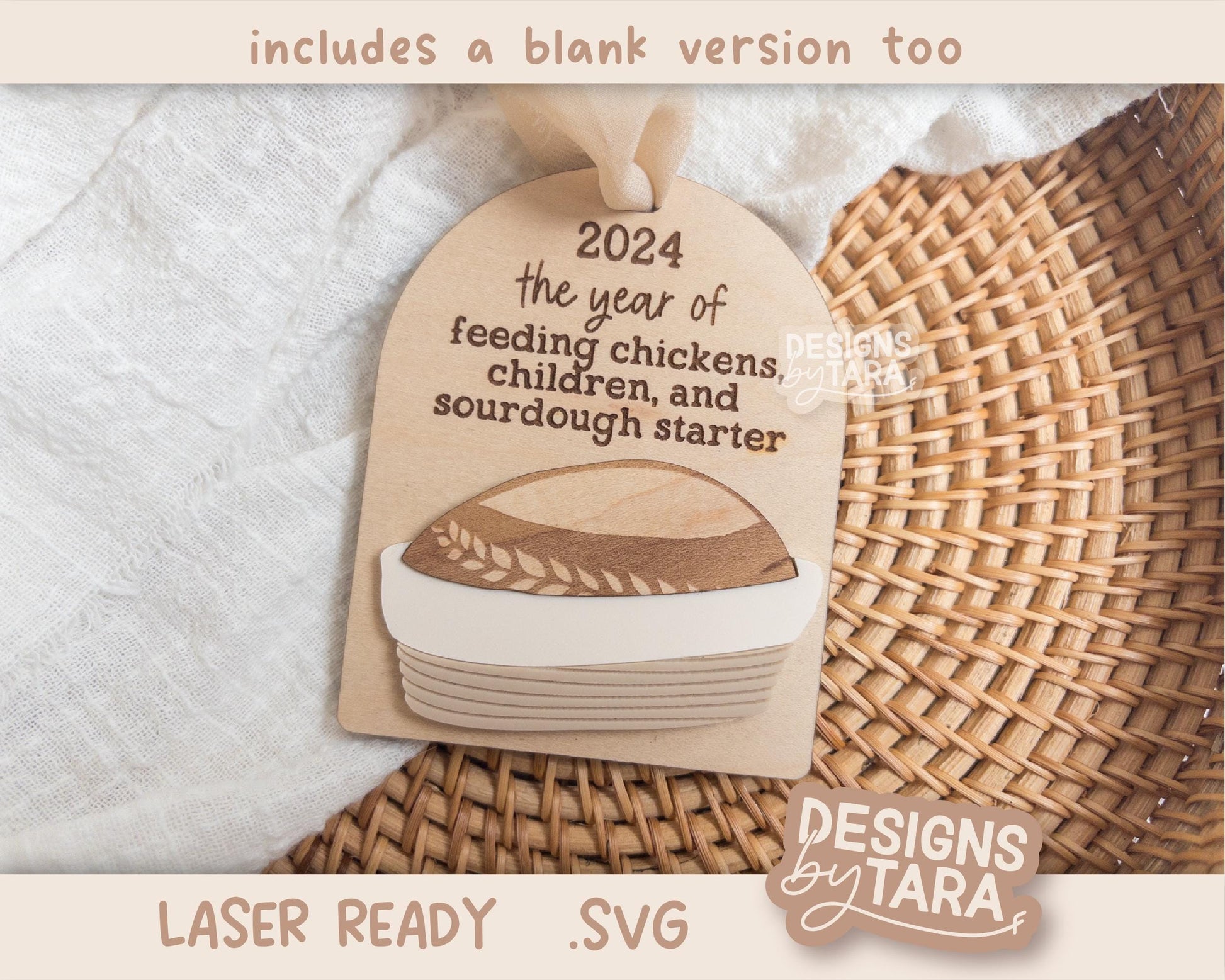 SVG sourdough ornament laser file chickens children mama laser, glowforge laser Christmas svg sourdough starter