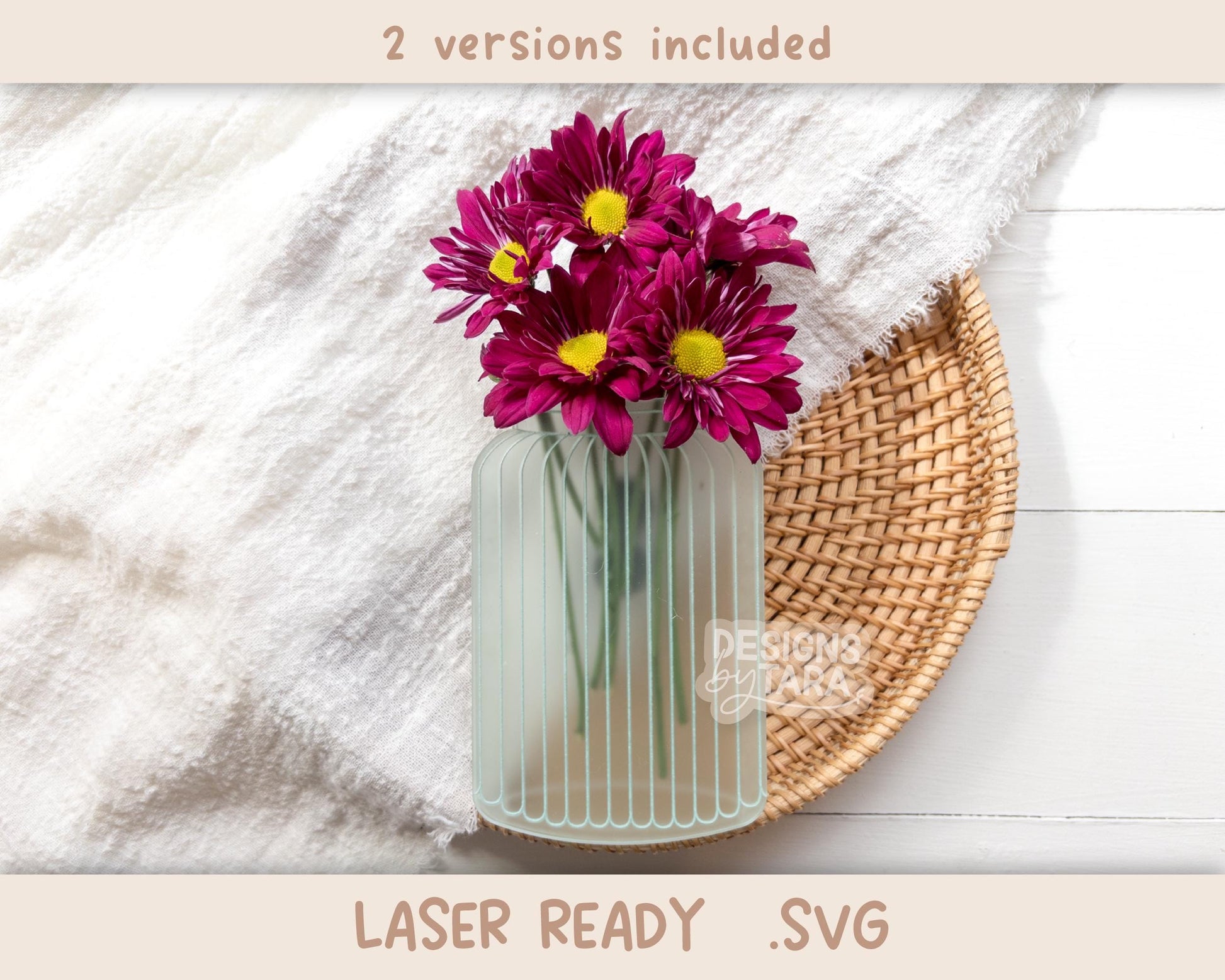 SVG Laser mothers day file flower holder picked flowers laser file glowforge svg laser file svg