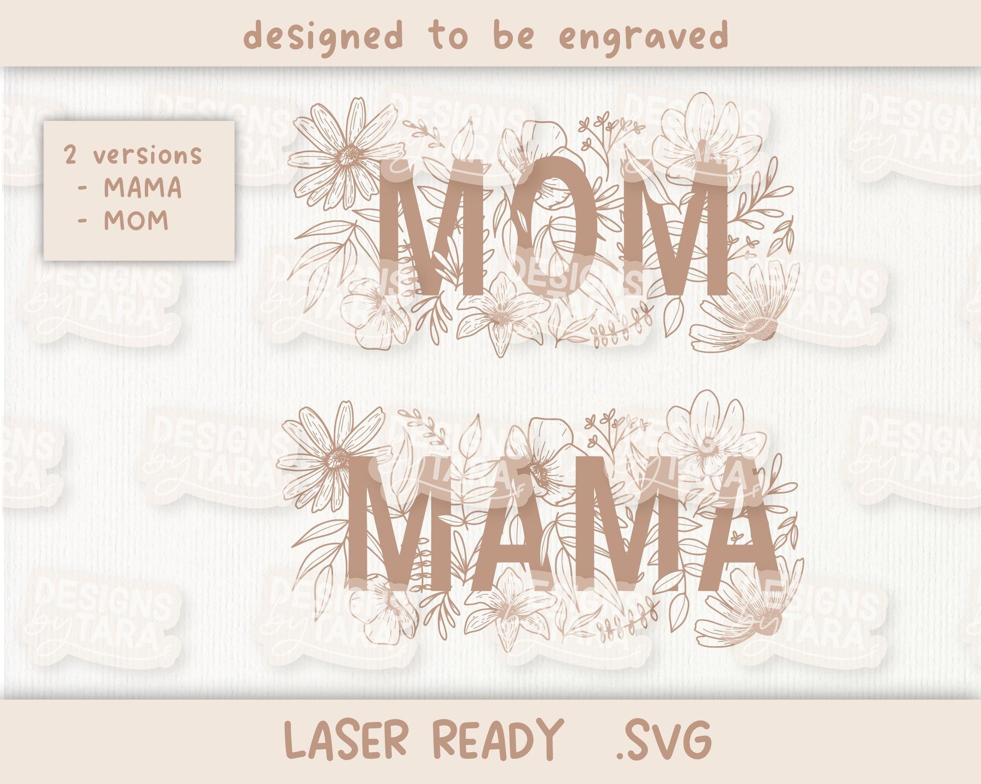 mama floral mothers day SVG DIY flowers sign mom paint color, glowforge file laser engraving, laser ready