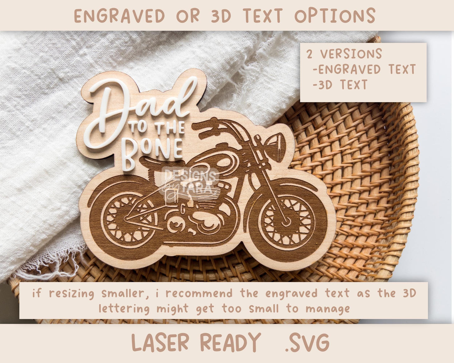 Father’s Day Motorcycle Biker Dad SVG | Magnet Desk decor Dad Laser File | Cute Gift for Dad | Glowforge xTool Digital Download