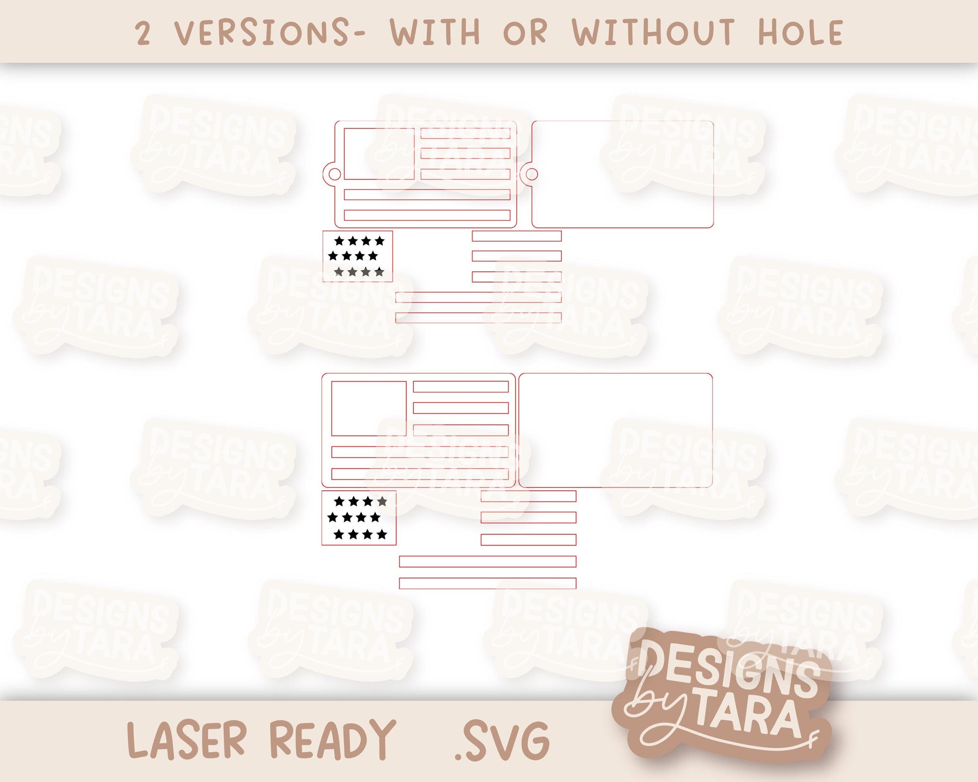 American Flag Name Tag keychain SVG | Patriotic Bag Charm Luggage Tag Sign for Lasers | Boy Nursery Decor | Glowforge xTool Digital File