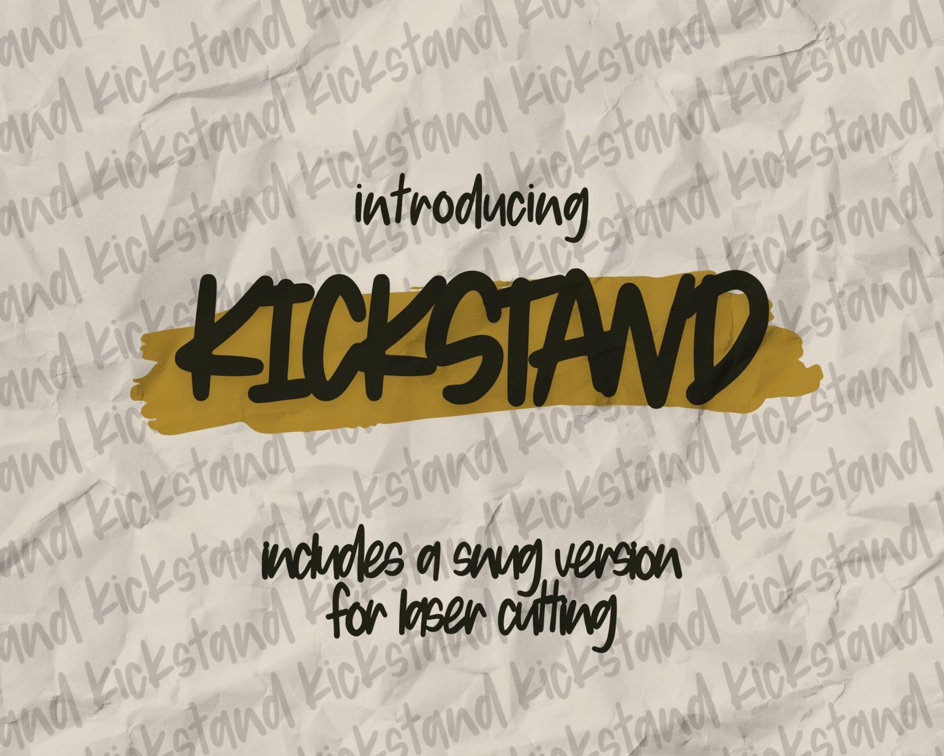 FONT handwritten block sans serif - laser ready hand lettered font, modern, hand lettering font, laser cut glowforge laser font KICKSTAND