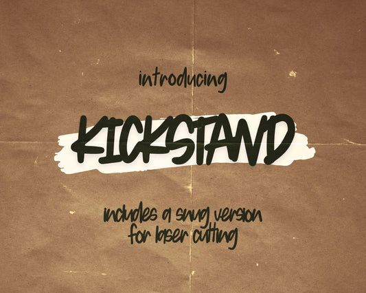 FONT handwritten block sans serif - laser ready hand lettered font, modern, hand lettering font, laser cut glowforge laser font KICKSTAND