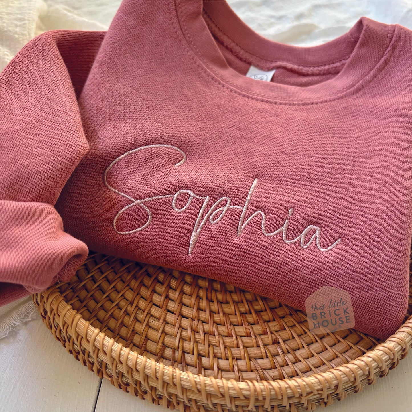 Custom Kids Name Embroidered Sweatshirt Crewneck Gift