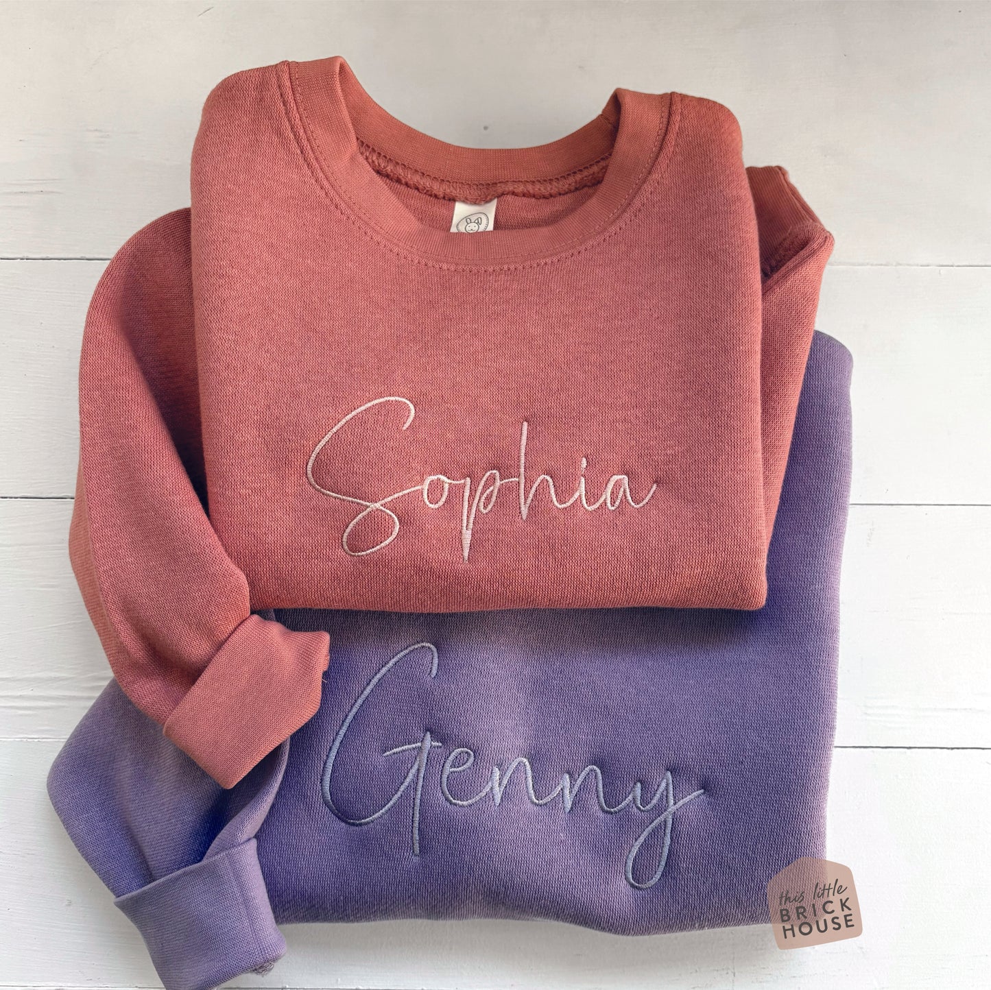 Custom Kids Name Embroidered Sweatshirt Crewneck Gift