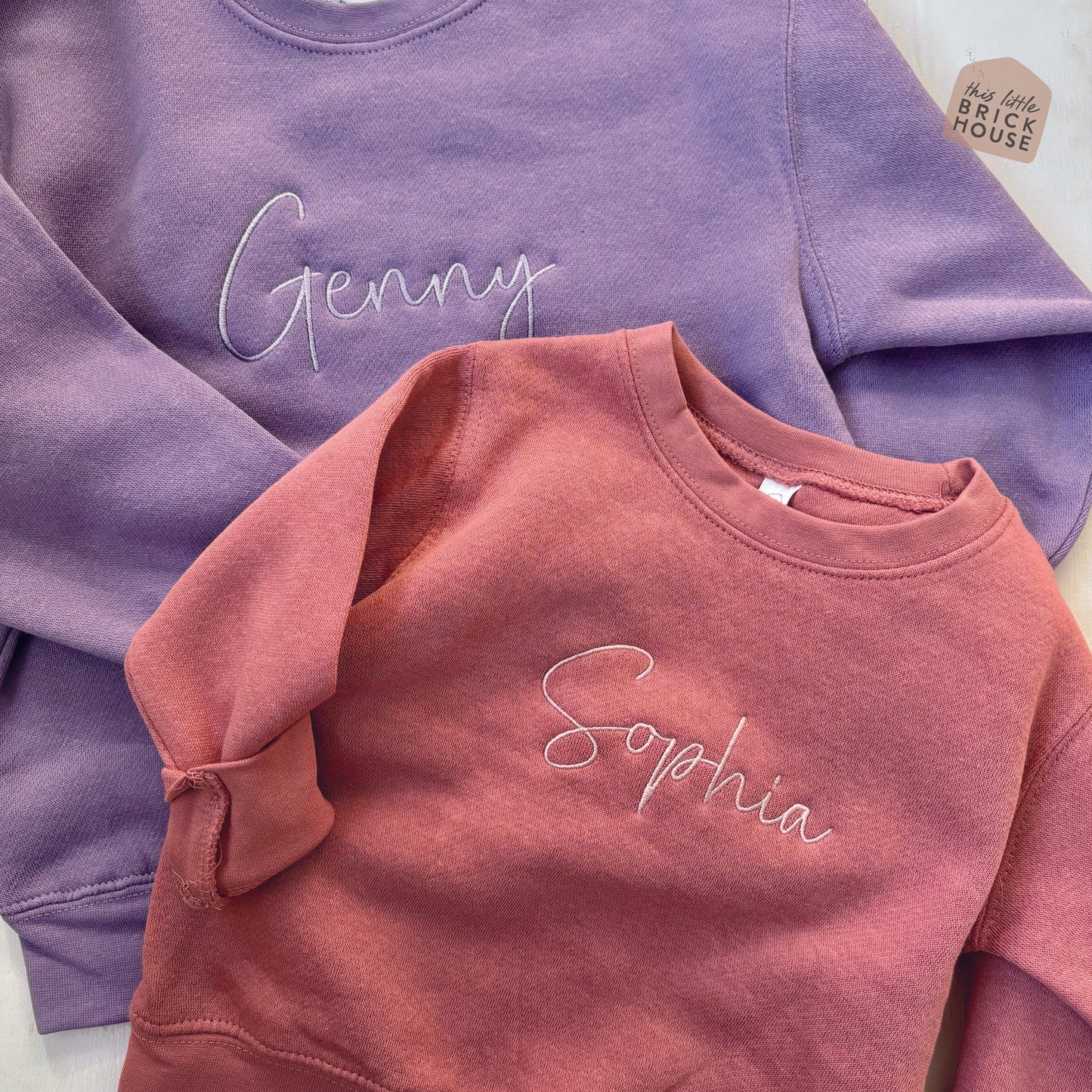 Custom Kids Name Embroidered Sweatshirt Crewneck Gift