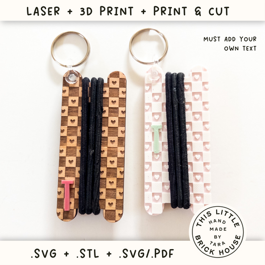 Hair Tie Holder SVG STL PDF, glowforge file, laser cut files, glowforge svg, UV printer, 3D printer (Copy) (Copy) (Copy)