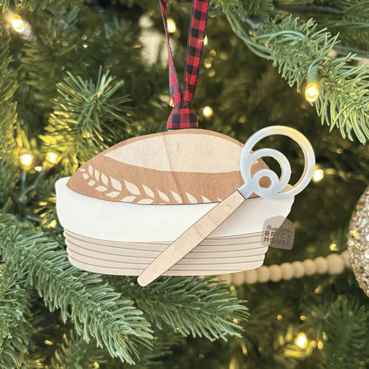 Sourdough Christmas Ornament - sourdough loaf, whisk, banneton 2024